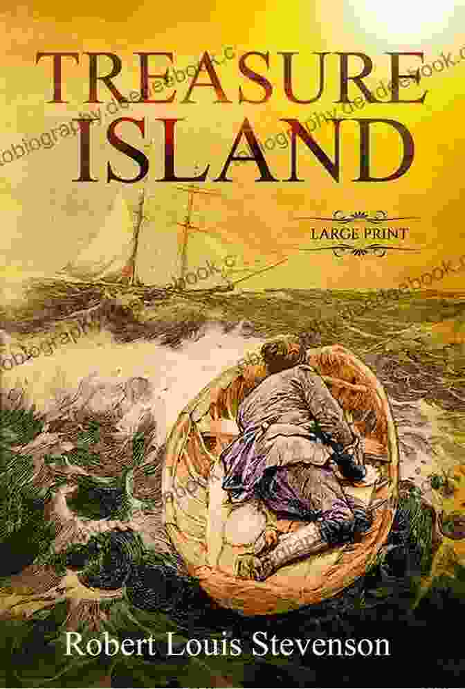 A Depiction Of Robert Louis Stevenson's Classic Novel, Treasure Island, Featuring A Pirate Ship Sailing On The High Seas. Treasure Island (Silver Classics) Robert Louis Stevenson