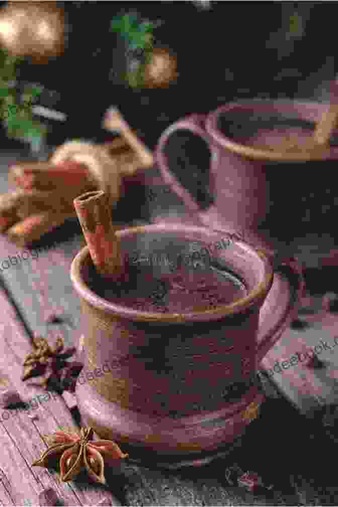 A Steaming Mug Of Hot Chocolate Sits On A Table In A Winter Cabin A Winter Cabin Christmas: A Small Town Christmas Romance Novel