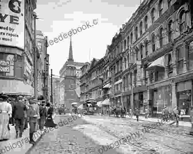 A Vintage Photograph Of Boston's West End, Showing A Bustling Street Lined With Tenements And Shops. Boston S West End (Images Of America (Arcadia Publishing))