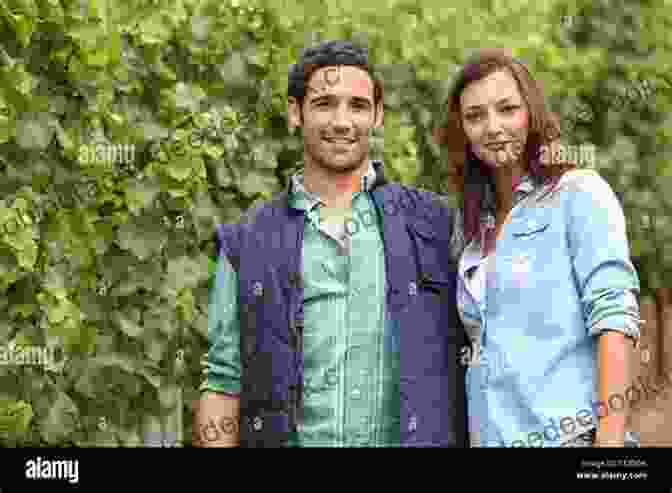 Eleanor And Matteo Standing Amidst The Vines, Their Faces Filled With Longing And Connection The Vineyard At Painted Moon: A Novel