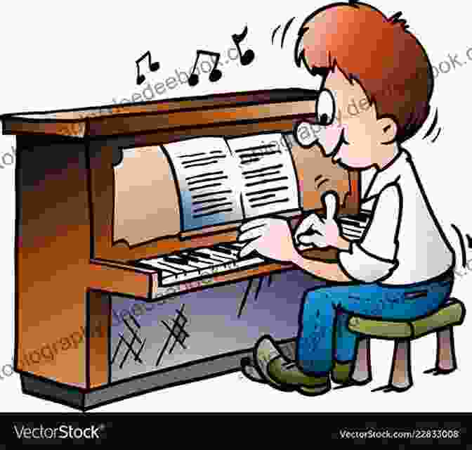 Illustration Of A Dedicated Musician Practicing On A Piano Alfred S Basic Piano Prep Course Lesson D: Learn How To Play From Alfred S Basic Piano Library