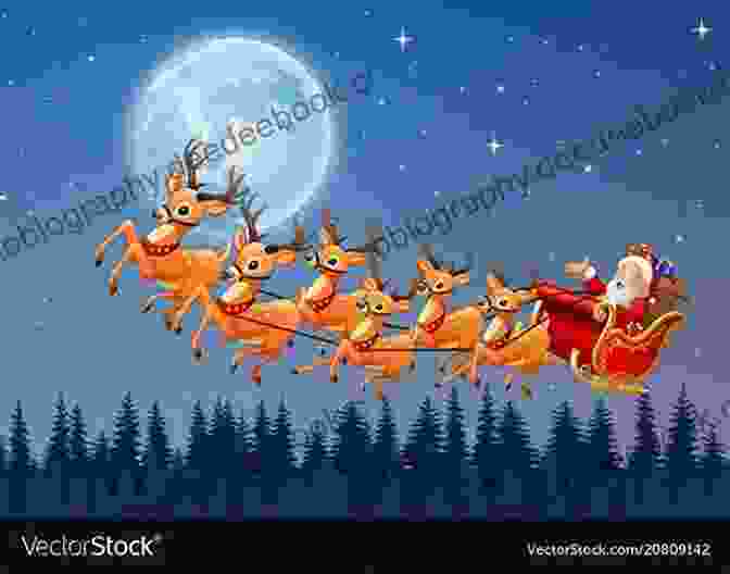 Santa Claus Driving His Sleigh, With Reindeer Flying In The Air Christmas Lyrics I Classical Christmas Carols For All Family: 40 All Time Favorite Songs For Everyone S I Great Gift I Deck The Halls I Jingle Bells I Christmas Eve Songbook